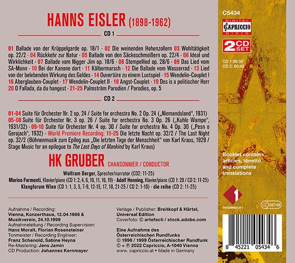 Hans Eisler CD